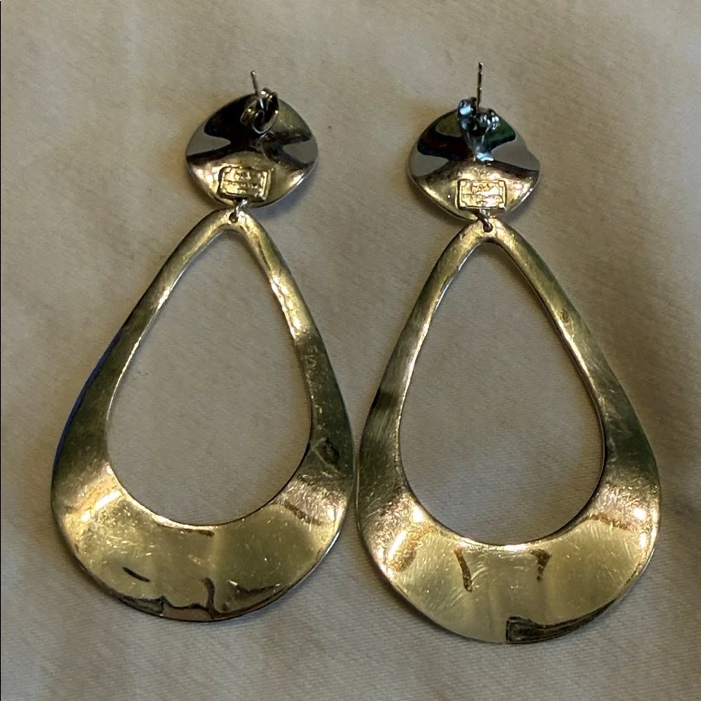Ippolita Sterling Silver Large Hammered Double Drop Earrings